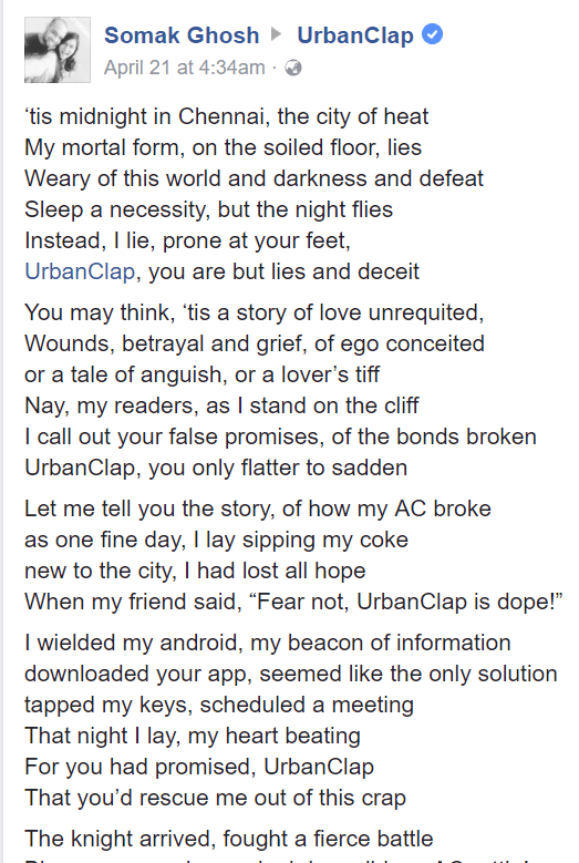 Somak poem Urbanclap