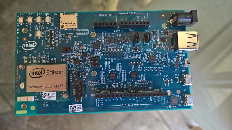 Intel Edison board Microsoft is using in its Seeed partnership for industrial IoT applications